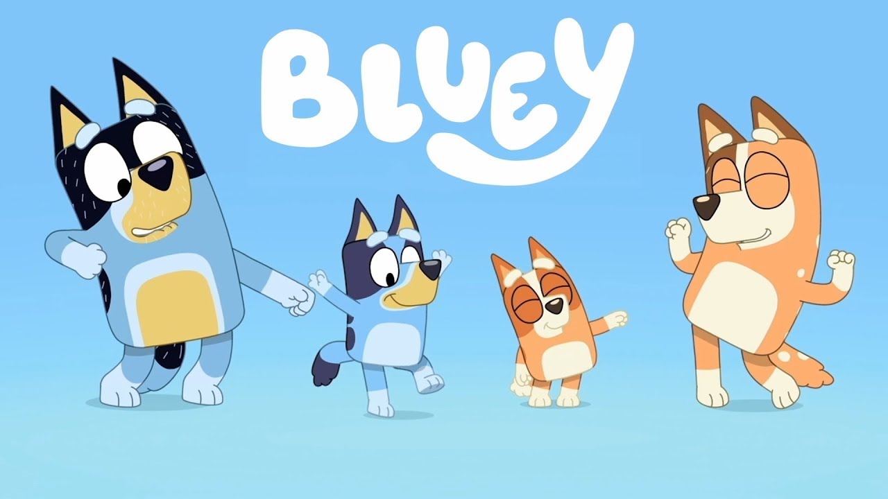 The Heeler family: Bandit, Bluey, Bingo and Chili